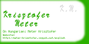 krisztofer meter business card